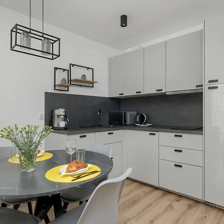 Appartement Exclusive And Modern Grey With Furnished Balcony In By Renters Kołobrzeg